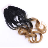 FRELYN Loose Wave Synthetic Hair Weave Bundles with Closure Ombre Color T1B/27 Black to Dirty Blonde 16 18 20 Inches Bundles with Lace Closure