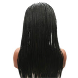 20" Box Braided Lace Front Wigs Drag Queen Full Braid with Natural Hairline Half Hand-made Synthetic Glueless Braided Wigs for Black Women Daily Wear