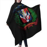 Coat Of Arms Of Dominican Republic Salon Hair Cutting Cape Cloth Barber Hairdressing Wrap Haircut Apron Cloth Styling Accessory For Unisex