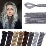 12” Dreadlock Extension For Man Handmade Synthetic Reggae Extension Twist Braiding Hairpiece For Hip-Hop Crochet Braiding Hair Heat Resistant Box Braid For Women(10strands/2packs,silver grey)