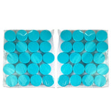 (Quantity: 100 Pieces) Beauticom 10G/10ML Round Clear Jars with TEAL Sky Blue Lids for Acrylic Powder, Rhinestones, Charms and Other Nail Accessories - BPA Free