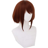 CSGZJYH Anime Cosplay Wig for My Hero Academia Shinsou Hitoshi Synthetic Wig with Free Wig Cap (Red-brown)