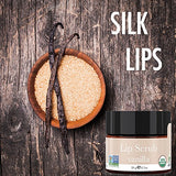 Organic Lip Scrub - Vanilla Sugar Scrub, Lip Scrubs Exfoliator & Moisturizer, Lip Care