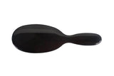 Shine & Condition Hair Brush | 100% Natural Bristle + Nylon Pin | High Polish Acrylic Handle | Large Oval | Jet Black Finish | Model 52 - JTB