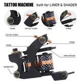 Complete Tattoo Kit - Yuelong Pro Tattoo Machine Gun Kits Liner Shader Coils Tattoo Machine Guns with Power Supply Foot Pedal Pigment Inks Tattoo Needles Tips Grips Tattoo Accessices Tattoo Supplies