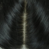 SHANELL Hair Silk Base Top Closure Straight Bleached Hidden Knots Middle Part 4x4" With Baby Hair Unprocessed Peruvian Virgin Silky Straight Human Hair Closure 14inch