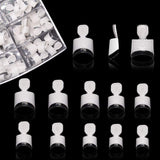 Clear Acrylic Nail Tips - French Nail Tip FINGERQUEEN 100pcs with Box Short Fake Nails Half Cover False Nail with Case for Nail Salons and DIY Nail Art, 10 Sizes(Clear)