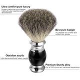 GRUTTI Shaving Set, Shaving Stand & Soap Bowl & Badger Brush Deluxe Men's Gift Set for Shaving Dad Gifts,boyfriend Gifts,Husband Gifts and Thanksgiving Gift