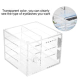 8 Layer False Eyelash Extension Display Box, Acrylic Eyelash Storage Case Eyelash Extension Graft Tool Eyelash Adhesive Pallet Holder False Eyelash Organizer Tool