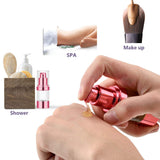 0.5 OZ Refillable Airless Pump Bottle, Travel Lotion Container, Plastic Cosmetic Dispenser (6PCS,Rose Red)