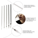 Piercing Kit - Autdor 84Pcs Professional Body Piercing Kit Includes Piercing Jewelry Piercing Needles 14G 16G 18G Piercing Clamp Belly Ring Tongue Tragus Nipple Lip Nose Ring (Silver-84pcs)