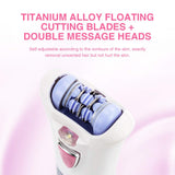 Facial Epilator, Hair Removal for Women with LED Light, Painless Cordless Hair Remover, Electric Woman Epilators Razor Bikini Trimmer, Lady Shaver for Peach Fuzz Lip Upper Chin Leg Arm Full Body Hair