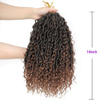 6 Packs Neo-Goddess Locs Crochet Hair 14 Inch Boho Hippie Locs With More Small curls Bohemia Fauxs Locs(14inch,T1B/30)