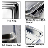 Tattoo Stainless Steel Tray - Yuelong 5 Pack 13.5'' X 10'' Stainless Steel Tattoo Trays Dental Medical Tray Piercing Instrument Tray Flat for Tattoo Supplies Tattoo Kits