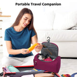Zeamoco Toiletry Bag Dopp Kit with Travel Storage Pouch Portable Cosmetic Case for Women Bathroom Makeup Gym Shower (Waterproof Oxford, Purple)