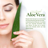 Beaueli Aloe Vera gel, Aloe Hand gel, After Sun, Dry Skin, Psoriasis, Acne Sensitive Skin, Natural Pure Aloe Cream, Daily Moisturizer Aloe Soothing Gel For Face, Body and Hair