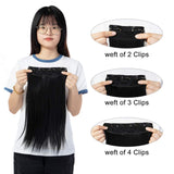 FIRSTLIKE Thick Hair Extensions 4pcs Per Set Curly Wavy Clip In On Hair Extensions 24" Curly Wavy Long Hair Extension Soft Silky Hairpieces for Women (280 Gram, Medium Brown)
