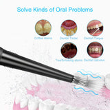 Electric Dental Calculus Remover, OUZIGRT Tartar Scraper for Teeth Calculus Smoke Stain Remover with LED Light 2 Cleaning Heads Tartar Remover Dental Tools (Newest Version)