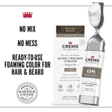 Cremo No Mix No Mess Hair and Beard Color, Medium Brown, 1 Count, (Pack of 1)