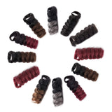3 Packs Synthetic Jumpy Wand Curl Crochet Braids Hair Jamaican Bouncy Twist Hair 10 inch Toni Curl Crochet Hair Extensions Saniya Curly For Black Women 20 Roots/Pack(3 packs,Black to Coffee Brown)
