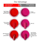 28g/Box Red and Beige Temperature Color Change Dip Powder Nails Dipping Nails Long-lasting Nails No UV Light Needed, (W-No.10)