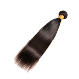 Brazilian Straight Hair 1 Bundle Virgin Human Hair Single Bundle 100g Unprocessed Straight Human Hair Bundles,(20" Natural Black)