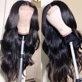 Body Wave Lace Front Wigs Human Hair Pre Plucked with Baby Hair Real Human Hair Wigs 4x4 Lace Closure Wig Human Hair Wigs for Black Women (18 Inch, Body Wave Wig) 150% Density Natural Color
