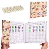 Noverlife 120 Nail Colors Display Book with 120 False Nail Tips, Nail Gel Polish Display Chart, Manicure Salon Studio Nail Art Samples Color Swatches Cardboard Nail Design Showcase