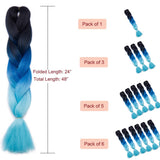 24 Inch Jumbo Braids Hair Extensions High Temperature Synthetic Hair African Rainbow Box Braiding Hair for Senegal Twist 100g/pack Medium Brown 3 Packs