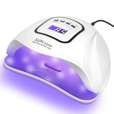 UV Gel Nail Lamp,150W UV Nail Dryer LED Light for Gel Polish-4 Timers Professional Nail Art Accessories,Curing Gel Toe Nails,White,1PK