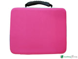 Essential Oils Carrying Case - Hard Shell Travel Case Perfect for Essential Oil Storage - Comes with Labels, Foam Insert, Carrying Handle (30 Bottles, Pink)