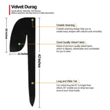 2 Pcs Wave Durags (Velvet Durag and Crushed Velvet Durag) – Premium Soft Headwraps with Extra Long Tail Perfect for 360 Waves