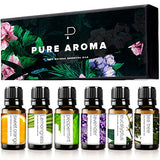 Essential Oils by PURE AROMA 100% Pure Therapeutic Grade Oils kit- Top 6 Aromatherapy