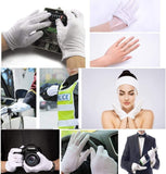 VSILE 12 Pairs Moisturizing Gloves,White Cotton Gloves,Spa Gloves Inspection Gloves, Make-up Moisturizing Hands, Jewelry, Silver Photo Inspection