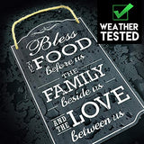 Bless Our Family Food Love Sign by Bigtime Signs - Heart Warming Quote - Strong PVC