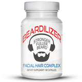 Beardilizer Value Pack: Dietary Supplement 90 Caps + Beard Growth Spray 4 Oz + Beard Growth Conditioner and Softener Cream 4 oz + All Natural Beard Wax 4 oz