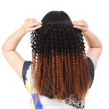 8A Grade Brazilian Curly Hair Weave 3 Bundles (14 14 14,300g) Brazilian Virgin Kinky Curly Human Hair Weave 8A 100% Unprocessed Hair Weft Extensions Ombre 2 Tone 1B/30 Color