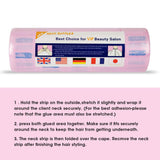 Alileader Disposable Barber Paper Neck Strips for Salon Haircut Styling 500 Strips Professional Stretchy Paper Neck Band for Spa Massage Makeup（Pink,5 Rolls)