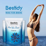 Bestidy Hard Wax Beans, Bagged 500g/1000g, Wax Beads for Hair Removal, Women Men, Home Waxing for All Body and Brazilian Bikini Areas (blue) (500g)