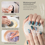 Miniyu 1000PCS Fake Nail Tips, French Style Half Cover Clear and Natural Coffin Acrylic Nail Kit for DIY at Home or Professional with 2 Boxes of 10 Sizes Each Box