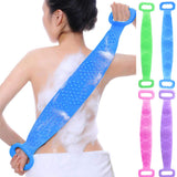 Silicone back brush for shower, Exfoliating Long Silicone Body Back Scrubber Easy to Clean,Eco Friendly…(M, Purple)…