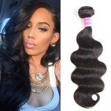 Encii Hair Brazilian Hair 1 Bundle Body wave 18” Grade 10A Unprocessed Brazilian Hair Bundles Human Hair Bundles Natural Black Color Total 100g