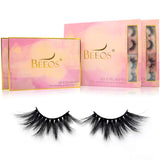 BEEOS Luxury False Eyelashes 3D Siberian Mink Lashes, 16-25 mm 6 Styles Multipack 100% Real Mink Fur Handmade High Volume Fluffy Eye Lash 6 Pairs/Queen