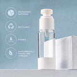 【US Stock】 1.7oz/50ml Clear Airless Pump Bottles Vacuum Dispensing Fine Mist Sprayer Refillable Liquid/Lotion Container, 48