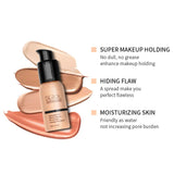 DAGEDA Soft Full Coverage Concealer Liquid Foundation Brightening Moisturizing Oil Control Waterproof Liquid Foundation Cream for Any Skin Color, Age And Sex 30ml（#01 WHIPPED CREAM）