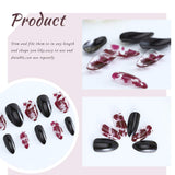 Edary Gothic False Nails Glossy Full Cover Fake Nails Stiletto Acrylic Nails for Women and Girls（24PCS）