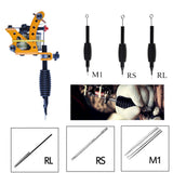 Tattoo Needles and Tubes Combo - Yuelong 40PCS 25mm 7RS Tattoo Tube with Tattoo Needles for Tattoo Kits Tattoo Supplies (1207RS)