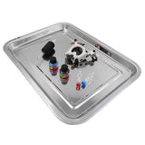 Tattoo Stainless Steel Tray - Autdor 2 Pack Stainless Steel Tattoo Trays 13.5" X 10" Dental Medical Tray Body Piercing Instrument Tray Flat Tool for Tattoo Supplies, Tattoo Kits