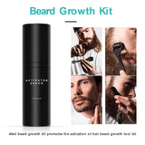 Beard Growth Kit For Men Beard Growth Activator Serum- Include Beard Roller Sanitizer And Comb - For Beard Rapid Growth And Thickening