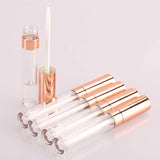 Coobbar 6ml 5pcs Empty Refillable Bottle Lip Gloss Tube Lip Balm Bottle Container Beauty Tool Mini Sample Bottle (Gold)